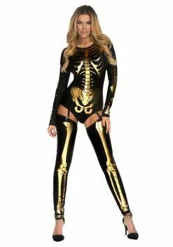 Forplay Women's Gold Bad To The Bone Costume