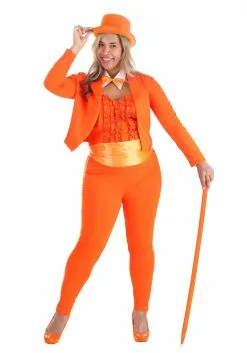 Fun Costumes Orange Tuxedo Costume For Women -Disguise Store womens orange tuxedo costume alt 2
