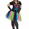 Fun World Women's Funky Punky Bones Plus Size Costume -Disguise Store womens plus size funky punk bones