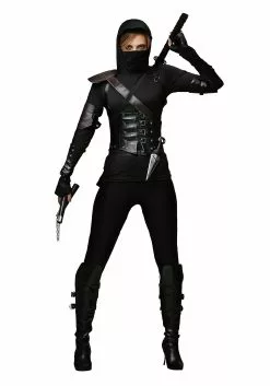 Fun Costumes Plus Size Ninja Assassin Costume For Women -Disguise Store womens plus size ninja assassin alt 1