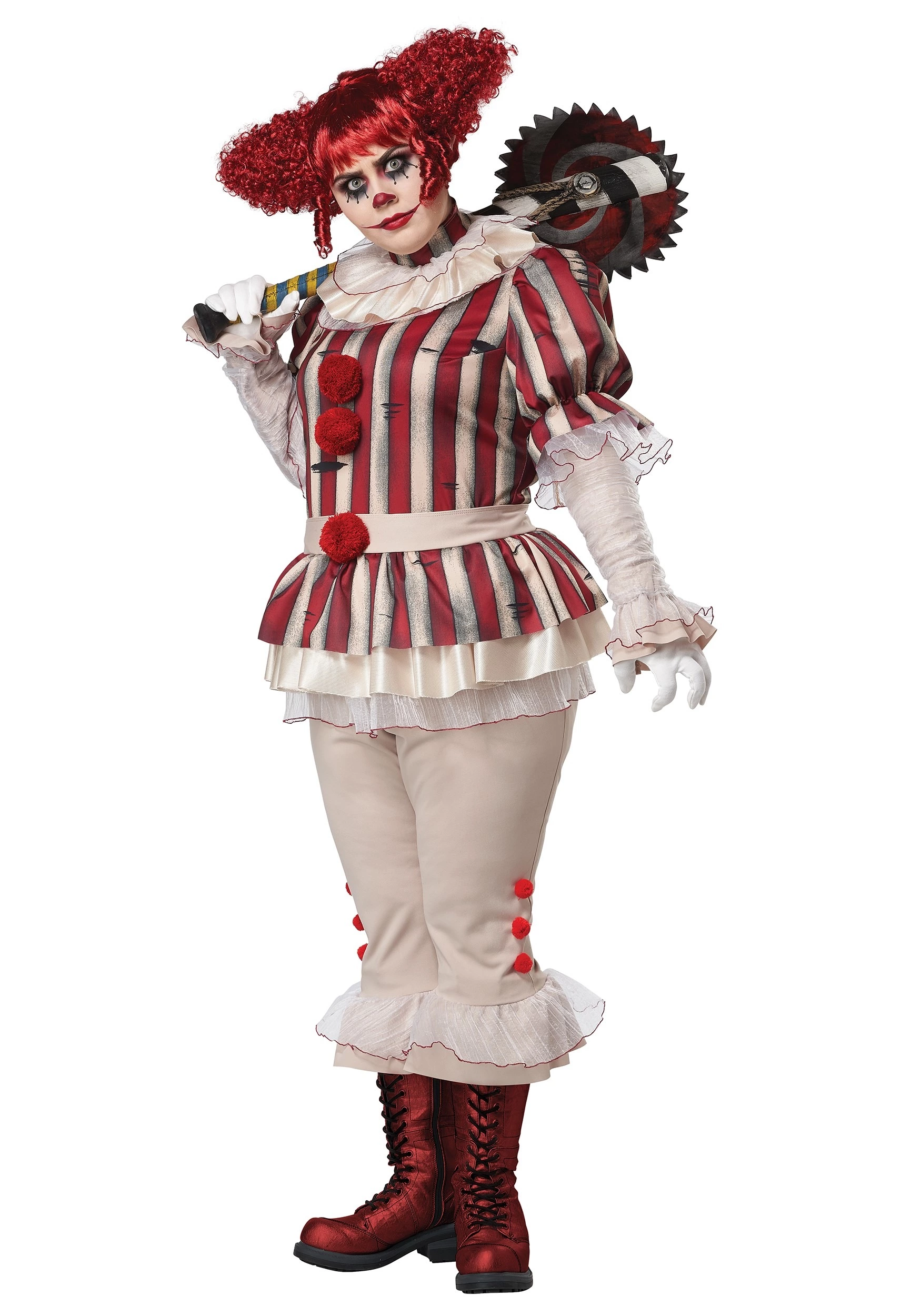 California Costume Collection Women's Plus Size Sadistic Clown Costume 3 California Costume Collection Women's Plus Size Sadistic Clown Costume