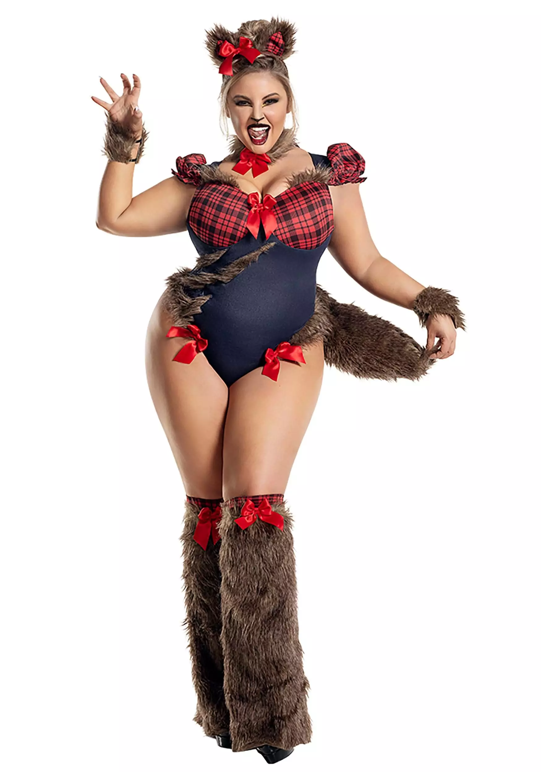 Party King Sexy Werebabe Plus Size Costume For Women 3 Party King Sexy Werebabe Plus Size Costume For Women
