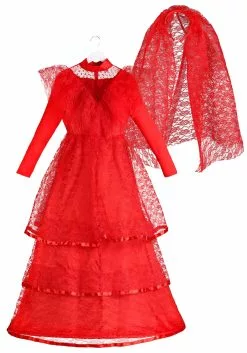 Fun Costumes Red Gothic Wedding Dress Costume -Disguise Store womens red gothic wedding dress alt 10
