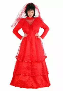 Fun Costumes Red Gothic Wedding Dress Costume -Disguise Store womens red gothic wedding dress alt 7