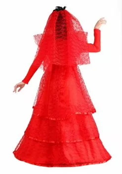 Fun Costumes Red Gothic Wedding Dress Costume -Disguise Store womens red gothic wedding dress alt 9