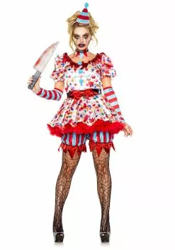 Seeing Red Scary Clown Costume For Women