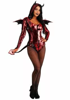 Fun Costumes Women's Sequined Devil Costume