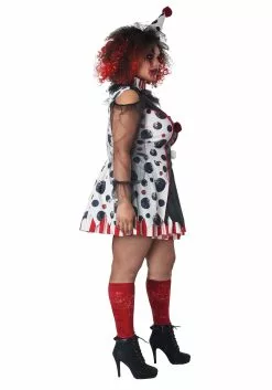 California Costume Collection Women's Plus Size Twisted Clown Costume -Disguise Store womens twisted clown plus costume alt 1 1