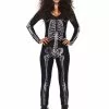LEG AVENUE X-Ray Skeleton Catsuit Costume For Women -Disguise Store womens x ray skeleton catsuit