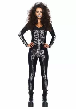 LEG AVENUE X-Ray Skeleton Catsuit Costume For Women