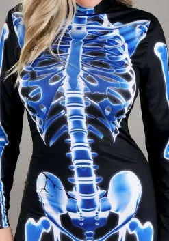 Jerry Leigh X-Ray Skeleton Jumpsuit Costume For Women -Disguise Store womens x ray skeleton jumpsuit costume alt 1