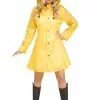 Fun World Yellow Raincoat Costume For Women -Disguise Store womens yellow raincoat costume